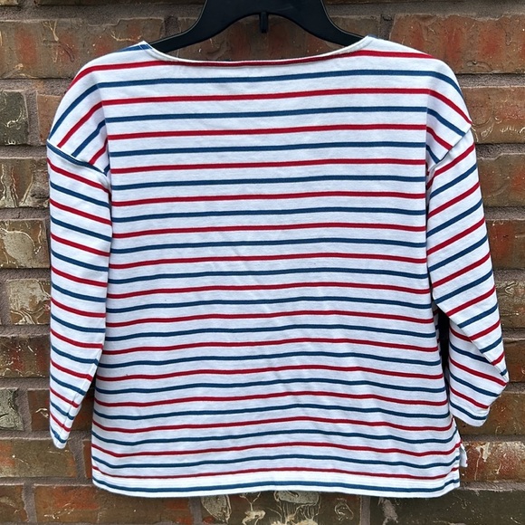 Vineyard Vines Patriotic Red Blue Striped Women's 100% Organic Cotton Buttons - Picture 5 of 5